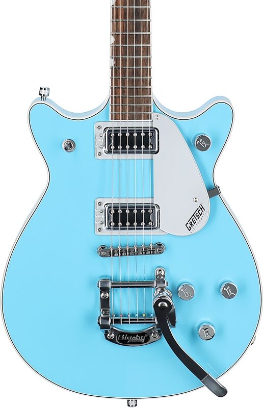Gretsch G5232T Electromatic Double Jet Electric Guitar, Laurel Fingerboard, Kailani Blue, Body Straight Front