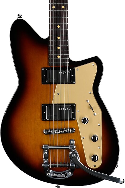 Reverend Jetstream HCB Electric Guitar, 3-Tone Burst, Body Straight Front