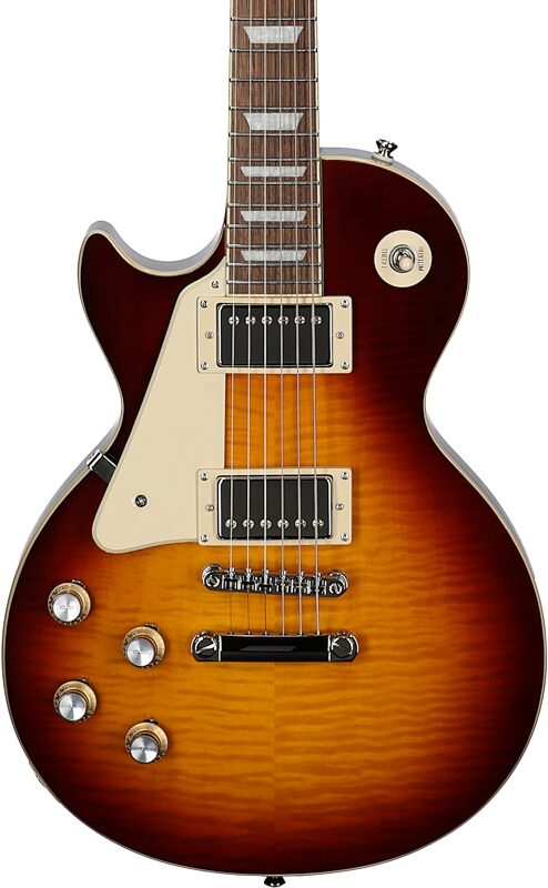 Epiphone Inspired by Gibson Les Paul Standard '60s Electric Guitar, Left-Handed (with Gig Bag), Iced Tea, Body Straight Front