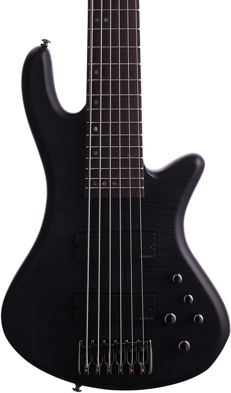 Schecter Stiletto Studio-6 6-String Electric Bass, See Thru Black Satin, Scratch and Dent, Body Straight Front