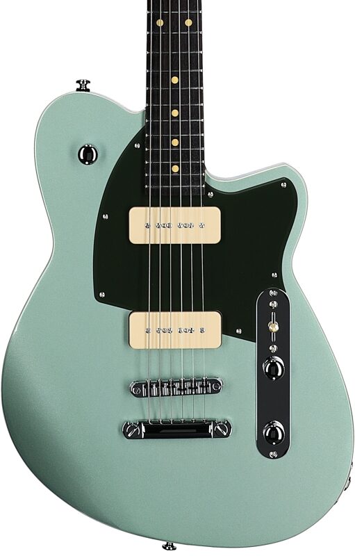 Reverend Charger 290 Electric Guitar, Metallic Alpine, Rosewood Fretboard, Body Straight Front