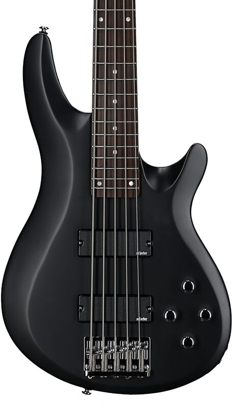 Schecter C-5 Deluxe Electric Bass, Satin Black, Body Straight Front