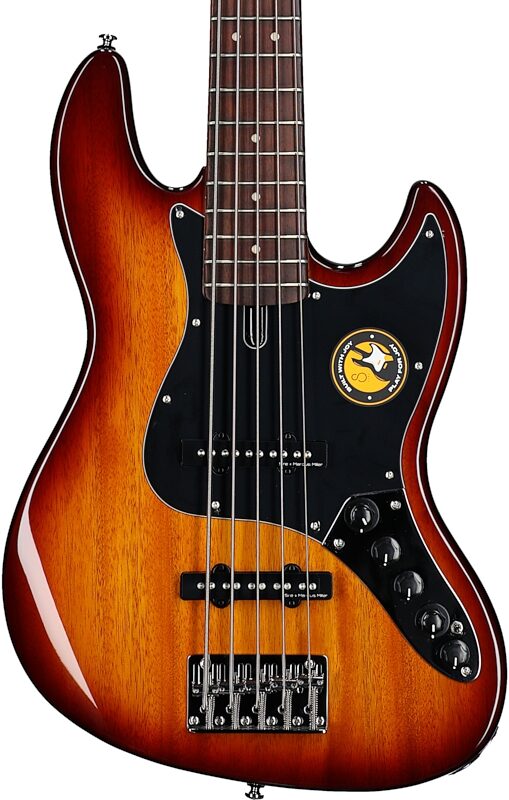 Sire Marcus Miller V3 Electric Bass, 5-String, Tobacco Sunburst, Body Straight Front