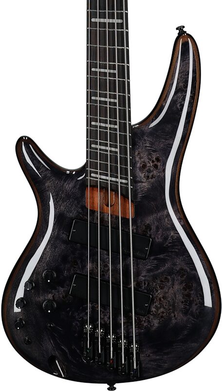 Ibanez SRMS805L Multi-scale Electric Bass, 5-String (Left-Handed), Deep Twilight, Body Straight Front