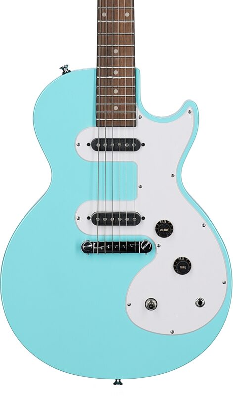 Epiphone Les Paul SL Electric Guitar Starter Pack (with Gig Bag), Pacific Blue, Body Straight Front