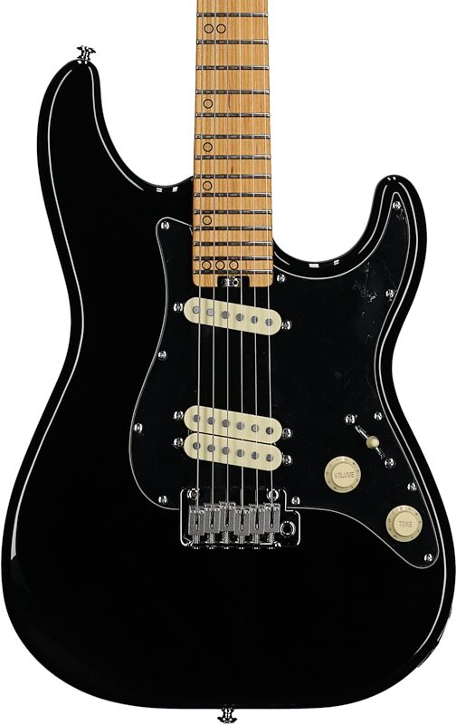 Schecter MV-6 Electric Guitar, with Maple Fingerboard, Gloss Black, Blemished, Body Straight Front