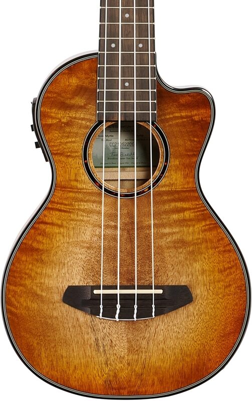 Breedlove ECO Luau Pursuit Exotic S Concert CE Acoustic-Electric Ukulele, Natural Shadow, Body Straight Front