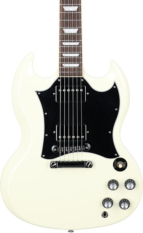 Gibson SG Standard Custom Color Electric Guitar (with Soft Case), Classic White, Body Straight Front