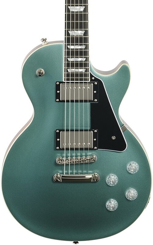 Epiphone Les Paul Modern Electric Guitar, Faded Pelham Blue, Body Straight Front