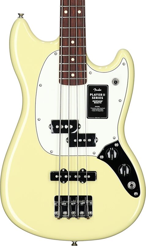 Fender Player II Mustang PJ Electric Bass, with Rosewood Fingerboard, Hialeah Yellow, USED, Blemished, Body Straight Front