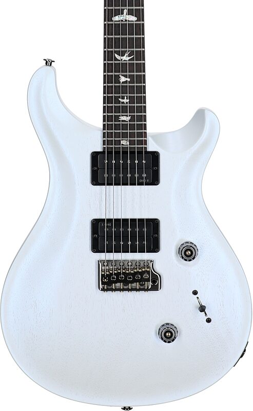 PRS Paul Reed Smith Satin Standard 24 Electric Guitar (with Case), Pearl White, Body Straight Front