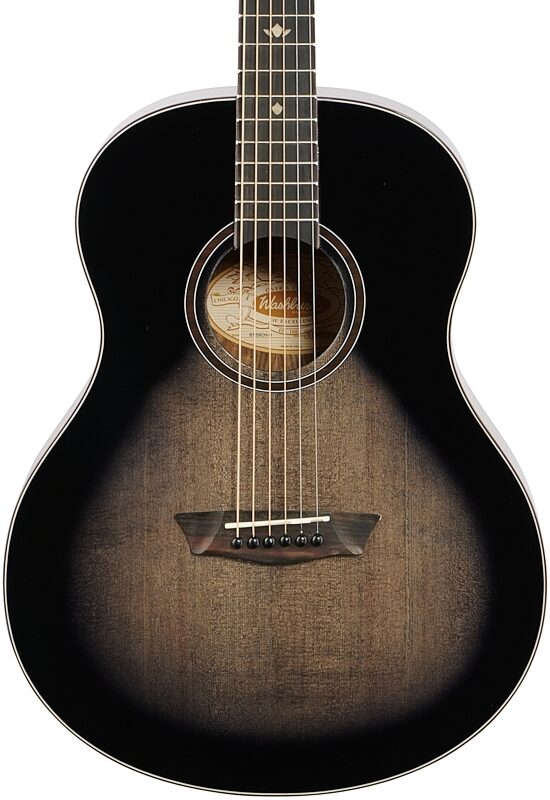Washburn Bella Tono Novo S9 Acoustic Guitar, Charcoal Burst, Body Straight Front