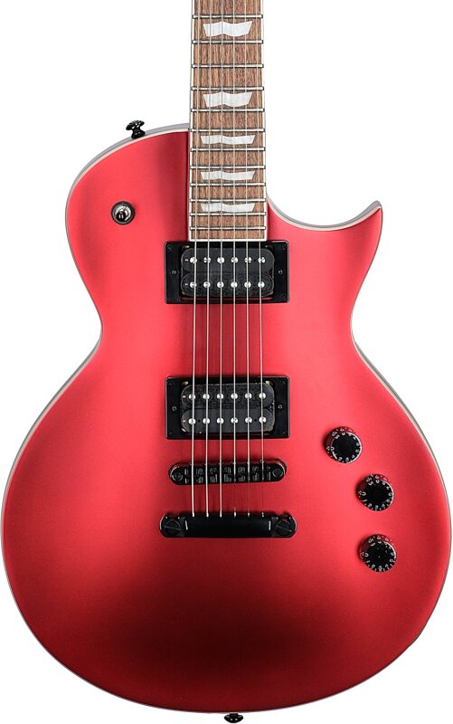 ESP LTD EC-256FM Electric Guitar, Candy Apple Red Satin, Body Straight Front