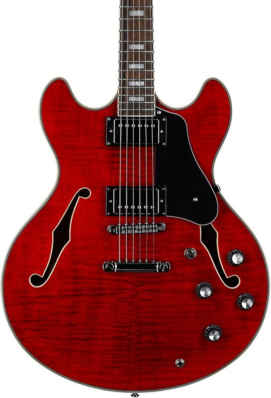 Sire Larry Carlton H7 Semi-Hollowbody Electric Guitar, ST Red, Body Straight Front