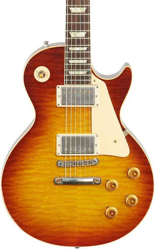 Gibson Custom 1959 Les Paul Standard Murphy Lab Light Aged Electric Guitar (with Case), Royal Tea, Body Straight Front