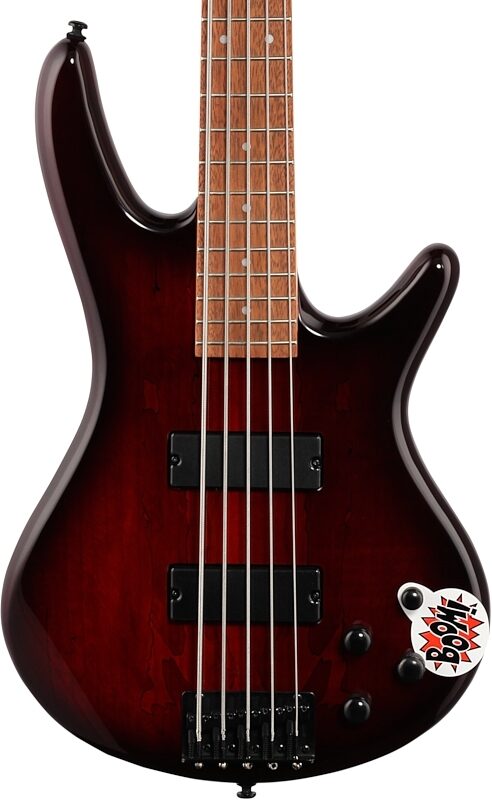 Ibanez GSR205 Electric Bass, 5-String, Charcoal Brown, Body Straight Front