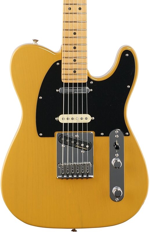 Fender Player Plus Nashville Telecaster Electric Guitar, Maple Fingerboard (with Gig Bag), Butterscotch, Body Straight Front
