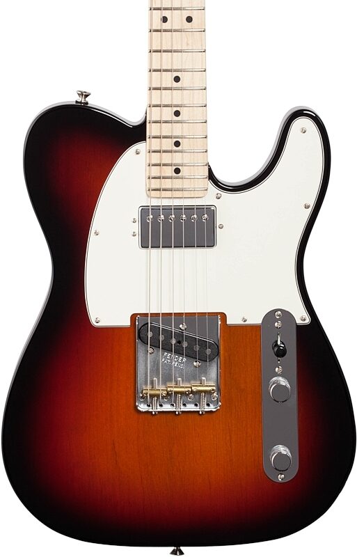 Fender American Performer Telecaster Humbucker Electric Guitar, Maple Fingerboard (with Gig Bag), 3-Tone Sunburst, Body Straight Front