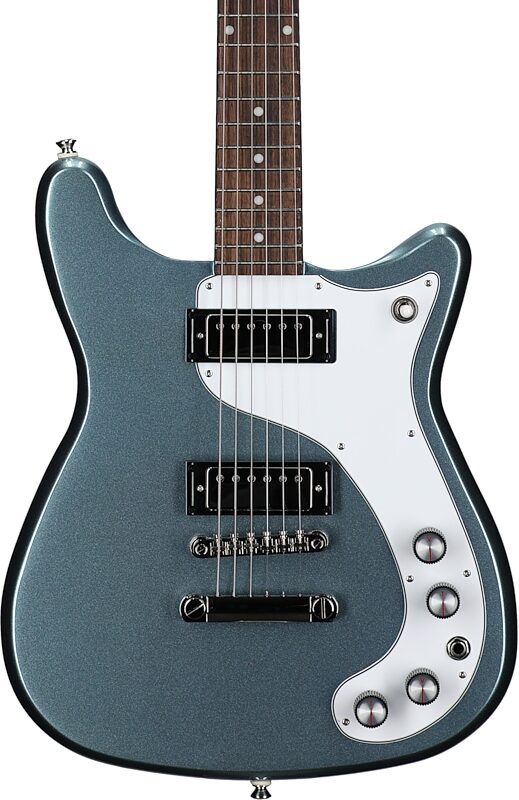 Epiphone 150th Anniversary Wilshire Electric Guitar (with Case), Pacific Blue, Body Straight Front