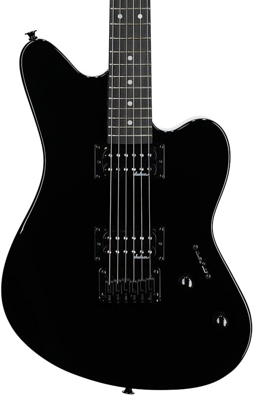 Jackson JS Series JS22 Surfcaster Electric Guitar, Black, Body Straight Front