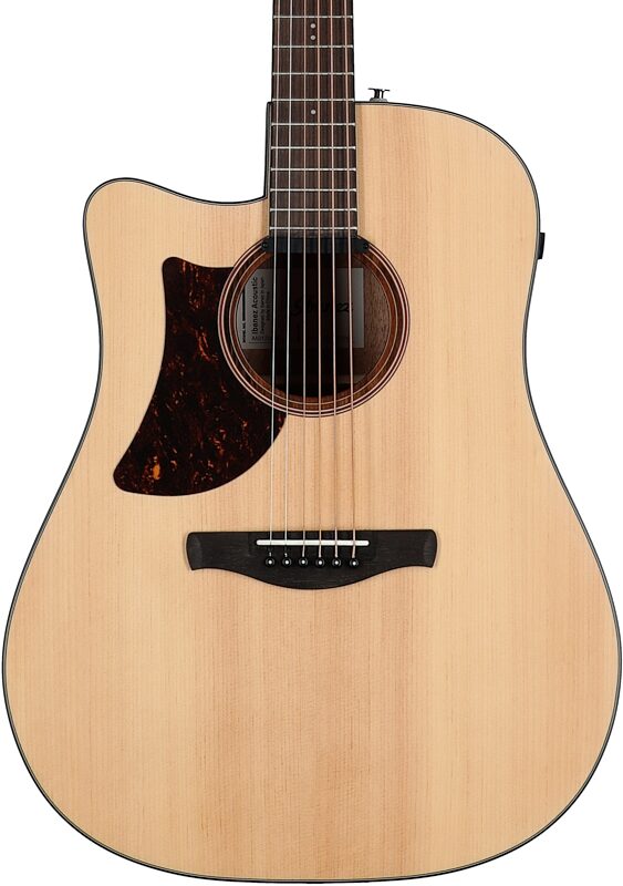Ibanez AAD170LCE Advanced Acoustic Acoustic-Electric Guitar, Left-Handed, Natural Lo-Gloss, Body Straight Front