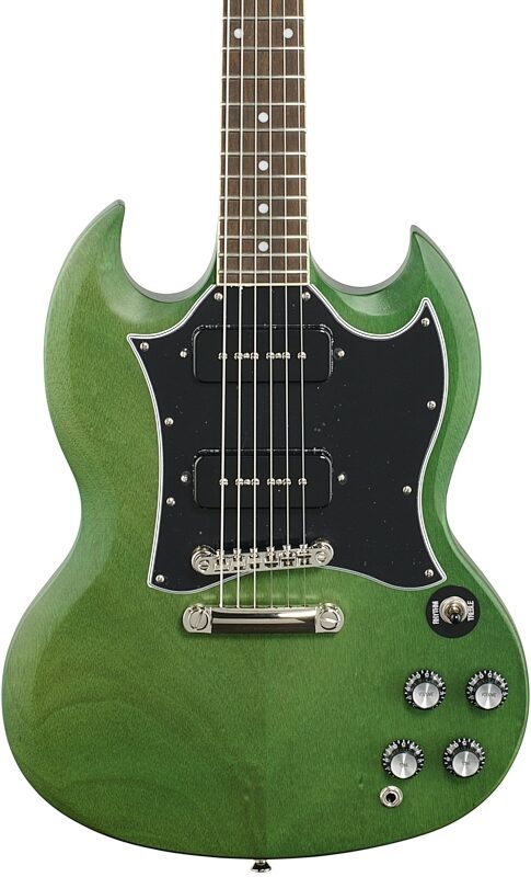 Epiphone SG Classic Worn P90 Electric Guitar, Inverness Green, Body Straight Front