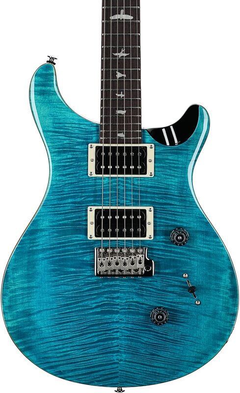 PRS Paul Reed Smith SE Custom 24 Electric Guitar (with Gig Bag), Exclusive Blue Matteo, Body Straight Front
