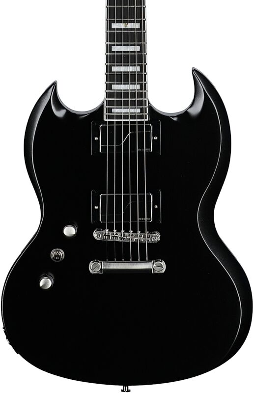 Epiphone SG Prophecy Electric Guitar, Left-Handed (with Gig Bag), Jet Black Metallic, Body Straight Front