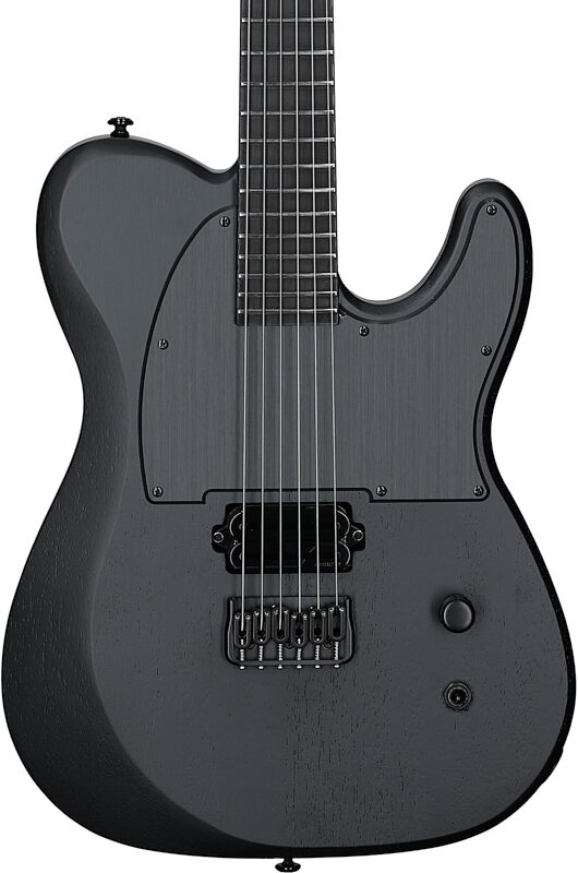 Schecter PT Black Ops Electric Guitar, Satin Black Open Pore, Body Straight Front