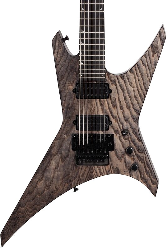 Jackson Pro Series Signature Dave Davidson Warrior WR7 Electric Guitar, Ebony Fingerboard, Distressed Ash, Body Straight Front