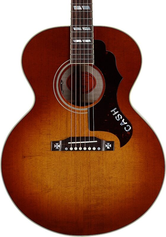 Gibson Limited Edition Custom Shop Rosanne Cash J-185 Jumbo Acoustic-Electric Guitar, (with Case), Heritage Cherry Sunburst, Body Straight Front