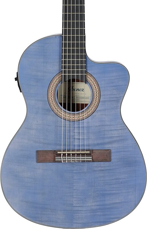 Ibanez GA5FMTCE Acoustic-Electric Classical Guitar, Open Pore Berry, Open Box (Very Good), Body Straight Front