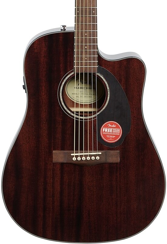 Fender CD-140SCE Dreadnought Acoustic-Electric Guitar, with Walnut Fingerboard (and Case), Mahogany, Body Straight Front
