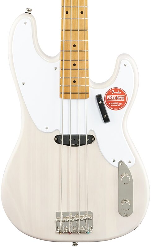 Squier Classic Vibe '50s Precision Electric Bass, with Maple Fingerboard, White Blonde, Body Straight Front