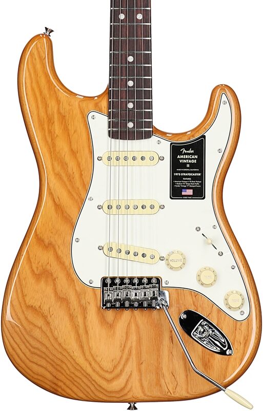 Fender American Vintage II 1973 Stratocaster Electric Guitar, Rosewood Fingerboard (with Case), Aged Natural, Body Straight Front