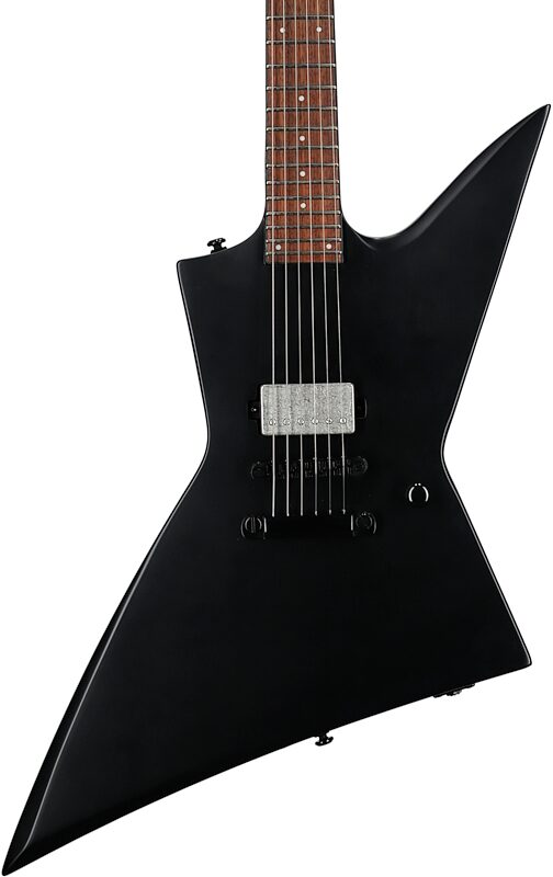 ESP LTD EX-201 Electric Guitar, Black Satin, Body Straight Front