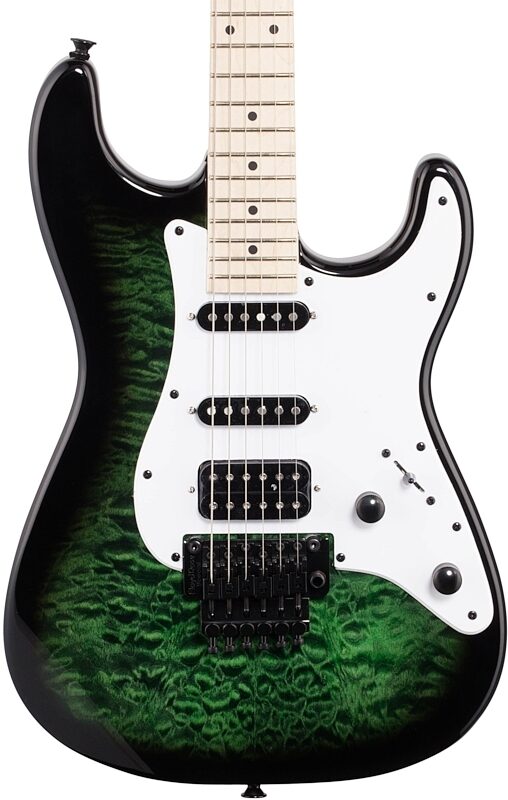 Jackson X Series Signature Adrian Smith SDX Electric Guitar, Maple Fingerboard, Transparent Green, Body Straight Front