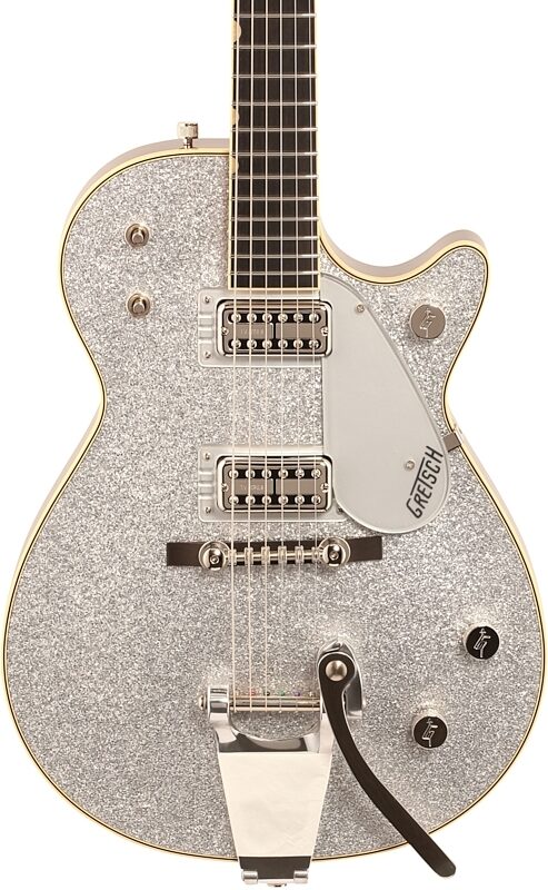 Gretsch G6129T59 Vintage Select 59 Electric Guitar (with Case), Silver Jet, Body Straight Front