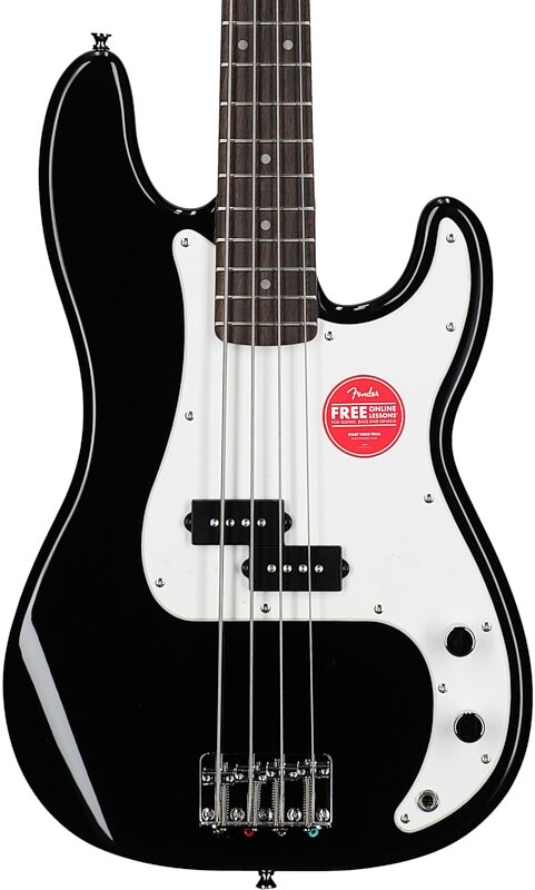 Squier Sonic Precision Bass Guitar, Laurel Fingerboard, Black, USED, Blemished, Body Straight Front