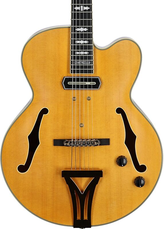 Ibanez PM3C Pat Metheny Electric Guitar (with Case), Natural Amber Low Gloss, Body Straight Front