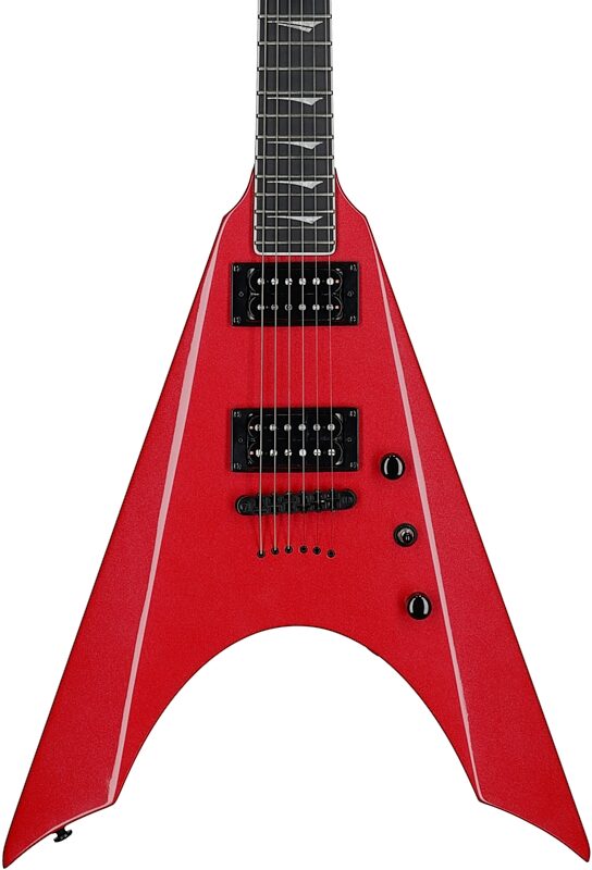 Kramer Nite-V Electric Guitar, (with Gig Bag), Crimson Red Metallic, Body Straight Front