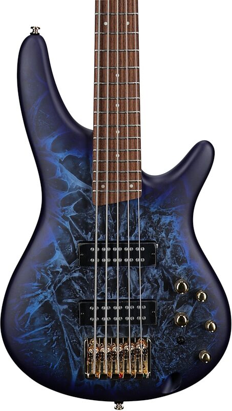 Ibanez SR305EDX Electric Bass Guitar, Cosmic Blue Frozen Matte, Body Straight Front