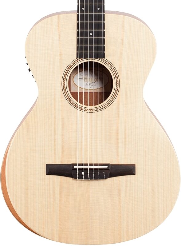 Taylor A12e-N Academy Series Grand Concert Classical Acoustic-Electric Guitar (with Gig Bag), New, Body Straight Front