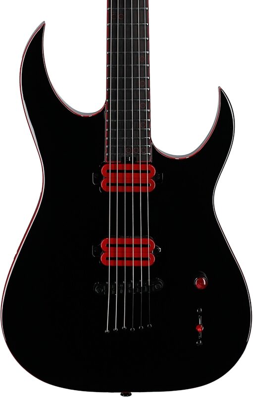 Schecter Sunset 6 Red Dawn Electric Guitar, Gloss Black, Body Straight Front