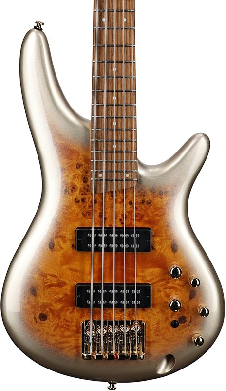 Ibanez SR405EPBDX Electric Bass Guitar, 5-String, Gold Metallic Burst, Body Straight Front
