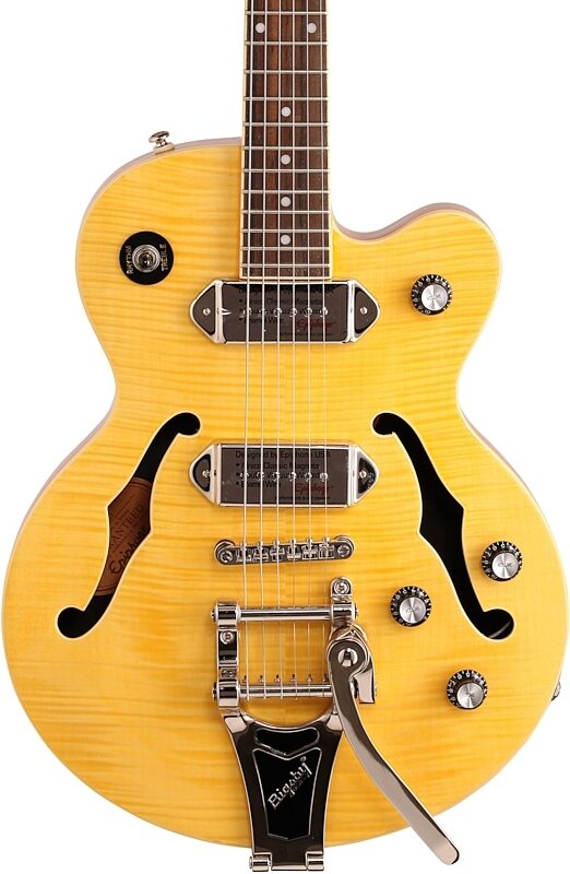 Epiphone Wildkat Electric Guitar with Bigsby Tremolo, Antique Natural, Body Straight Front