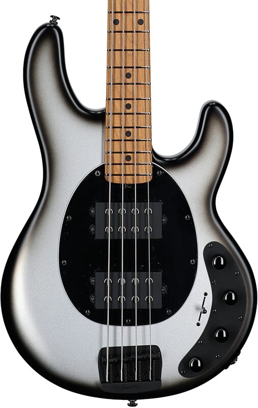 Ernie Ball Music Man StingRay Special HH Electric Bass (with Case), Black Rock, Body Straight Front