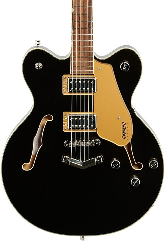 Gretsch G5622 Electromatic Center Block Double-Cut Electric Guitar, Black Gold, Body Straight Front