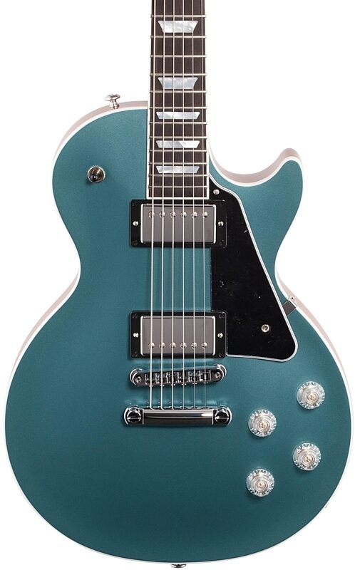 Gibson Les Paul Modern Electric Guitar (with Case), Faded Pelham Blue Top, Body Straight Front