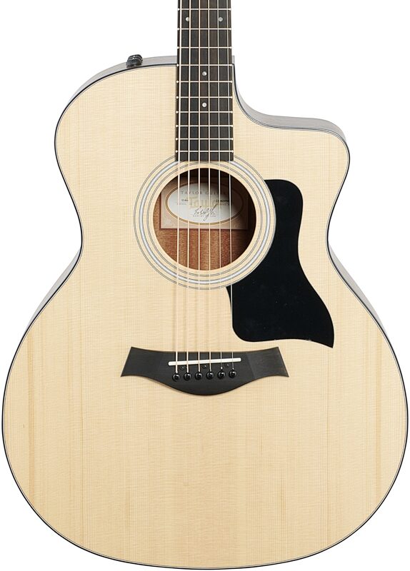 Taylor 114ce-W Grand Auditorium Acoustic-Electric Guitar (with Gig Bag), New, Body Straight Front